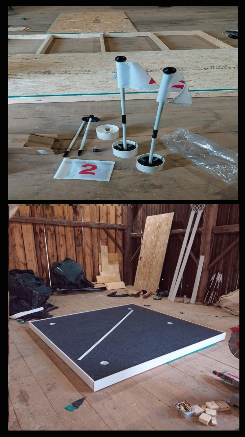 9′ x 12′ Camry Golf Carpet + 4 Cups + DIY Build Plan